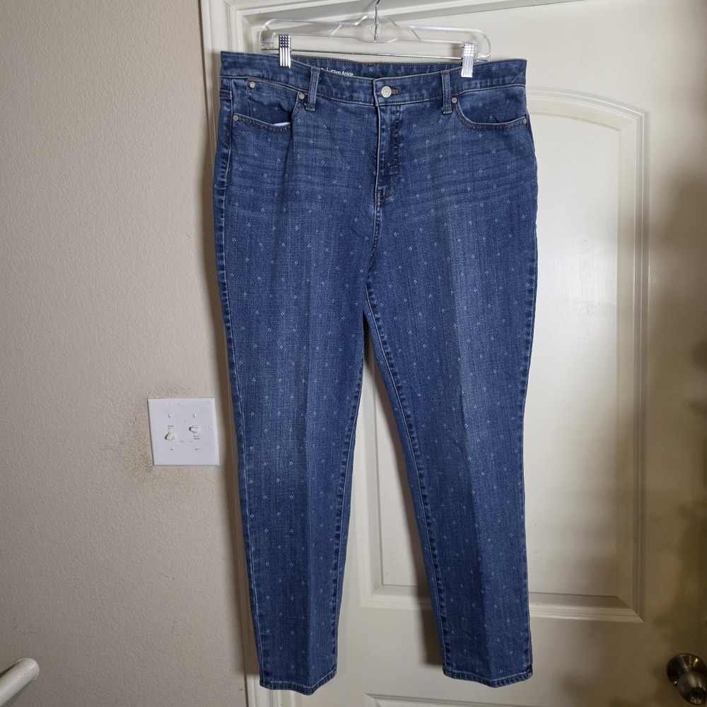Talbots 16 Flawless Slim Ankle Medium Stretch‎ Denim Womens Jeans
